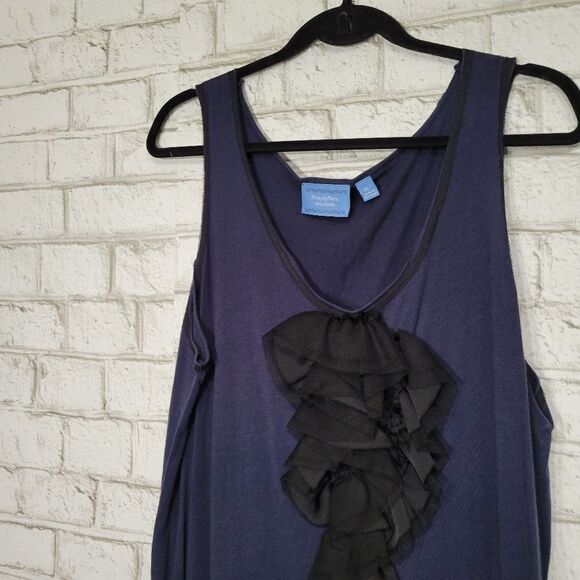 Simply Vera Vera Wang ruffle front tank top - Picture 4 of 14